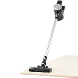 CLEAN Edition Akku-Zyklon-Staubsauger schwarz/silber mit Saugkraftregulierung, LED-Bodendüse und 45 Min. Laufzeit im ECO-Modus.