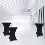 LUMALAND Stehtischhusse Ø 80-85 cm Schwarz, 5er-Set, elegante, abwischbare und langlebige Tischbezüge für Stehtische und Bistrotische.