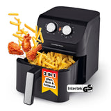 GOURMETmaxx Heißluftfritteuse 4 L – 3 in 1 Heißluftofen, Grill & Fritteuse für fettarmes, knuspriges Garen von Pommes und Hähnchen.