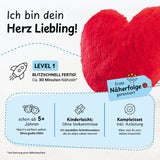 cuci cuci Näh-Baukastenset Motiv Herz Liebling für Kinder ab 5 Jahren, Komplettset mit Anleitung, erste Näherfolge garantiert.