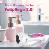 VITALmaxx Hornhautentferner mit Saugfunktion - kabellos und hygienisch für glatte, geschmeidige Füße mit 2 Aufsätzen.