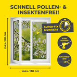 EASYmaxx Insect Protect Insekten- & Pollenschutzgitter mit Magnetbefestigung, zuschneidbar für Fenster bis 130 x 150 cm, kein Bohren nötig.