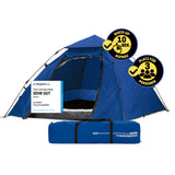 Where Tomorrow - Pop up Kuppelzelt für 3 Personen - 10 Sek. Quick-up-Aufbau - Blau, leichtes, schnelles Outdoor-Zelt mit Tragetasche