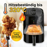 GOURMETmaxx Backpapierschalen für Heißluftfritteusen (2–5 l) hitzebeständig bis 230° für saftige, knusprige Ergebnisse.