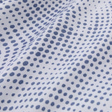 LUMALAND Bettwäsche im Galaxy-Punkte-Design, hochwertige 120 g/m² Stoffqualität, weiß-blauer Bettbezug 135x200 cm mit Kissenbezug 80x80 cm.