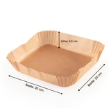 GOURMETmaxx Backpapierschalen für Heißluftfritteusen (5–6 l) 20x20 cm, 4,5 cm Rand, hitzebeständig bis 230°