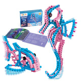 cbionic Flexibles Klemmbaustein-System - 2-in-1 Seepferdchen oder Fisch, biegbar für dynamische, natürliche Bewegungen.