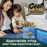 CBionic Baustein-Set Schildkröte grün/braun mit flexiblem Bausteinen für kreative und dynamische Konstruktionen zu Meeresschildkröten.