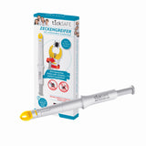 tickSAFE Zeckengreifer mit rotierendem Greiferkopf zur Anwendung am Menschen – sanft Zecken entfernen ohne Quetschen oder Ziehen, auch an sensiblen Stellen.