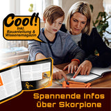cbionic Flexibles Klemmbaustein-System - 2-in-1 Skorpionschere oder -stachel mit Bauanleitung und Wissensmagazin zu Skorpionen.