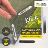 EASYmaxx Insect Protect Insektenschutzgitter mit Magnet für Fenster bis 110x130cm, einfach mit 12 Magneten befestigt.