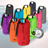 Where Tomorrow Dry Bag 20L - Style 02 - Rot, wasserdichter und robuster Outdoor-Rucksack mit verstellbarem Schultergurt und Rolltop-Verschluss.
