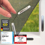 EASYmaxx Insect Protect Insektenschutzgitter mit Magnet - Fenster bis 110x130cm, einfaches Anbringen mit 12 Magneten ohne Werkzeug.