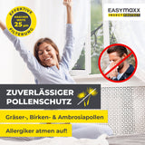 EASYmaxx Insect Protect Insekten- & Pollenschutz Magnet, effektiver Pollenschutz mit 25 µm Maschenweite für Fenster bis 110x130 cm.
