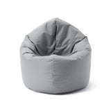 LUMALAND Sitzsack Drops (300 L) silbergrau, robuster In- & Outdoor-Sitzsack mit EPS-Füllung und verdecktem Reißverschluss.