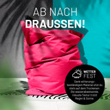 LUMALAND Sitzsack Classic XXL (380 L) – wetterfest, pink, multifunktional für drinnen & draußen mit robustem, wasserabweisendem Material.