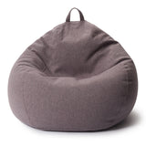 LUMALAND Comfort Line XXL Sitzsack Dunkelgrau 100x120x50 cm mit EPS-Perlen Füllung, komfortables Bodenkissen für innen.