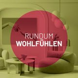 LUMALAND Interior Line Sitzsack-Lounge rundes Sitzsack-Sofa Lime 90x50 cm mit 320l Füllung im leinenartigen Material