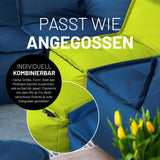 LUMALAND Sitzsack-Sofa Mittelstück Apfelgrün mit Mix-&-Fix-Reißverschluss, 200 L Volumen, modular kombinierbar, pflegeleicht und langlebig.