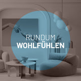 LUMALAND Interior Line Sitzsack-Lounge rundes Sitzsack-Sofa in Braun, 90 x 50 cm, 320l Füllung, weiches Leinenmaterial für Indoor.