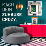 LUMALAND Sitzsack Lounge (320 L) Grau, moderner In- & Outdoor Sitzsack mit hochwertiger Füllung und pflegeleichtem Material.