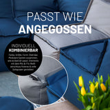 LUMALAND Sitzsack-Sofa Mittelstück Grau mit Mix-&-Fix-Reißverschluss, 200 L Volumen, kombinierbar im modularen System.