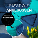 LUMALAND Sitzsack-Sofa Ecke Türkis mit Mix-&-Fix-Reißverschluss, 340 L Volumen, extrastark und modular kombinierbar.