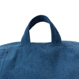 LUMALAND Comfort Line XXL Sitzsack Dunkelblau mit Tragegriff, weichem Material und ergonomischer EPS Perlen Füllung, 100x120x50 cm Bodenkissen.