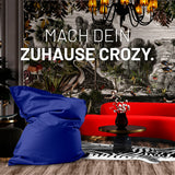 LUMALAND Sitzsack Classic XXL (380 L) in Dunkelblau, modern, multifunktional für In- & Outdoor, pflegeleicht mit verdecktem Reißverschluss.