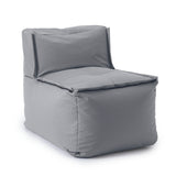 LUMALAND Sitzsack-Sofa Mittelstück Grau, 200 L Volumen, mit Mix-&-Fix-Reißverschluss und pflegeleichtem, abwischbarem Bezug.