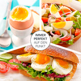 GOURMETmaxx Eierkocher für 7 Eier - weiß mit perfekt gekochten Eiern für Frühstück, Salat und Sandwich, leicht und komfortabel.