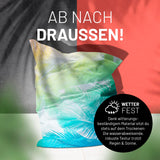 LUMALAND Sitzsack Classic XXL (380 L) in Tropical Regenbogen, wetterfest für drinnen & draußen mit wasserabweisendem Material.