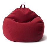 LUMALAND Comfort Line XXL Sitzsack in Rot, 100x120x50 cm, mit EPS-Perlenfüllung, bequemes Bodenkissen für drinnen.