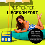 LUMALAND Sitzsack Drops (300 L) Türkis, leichter Outdoor- & Indoor-Sitzsack mit perfektem Liegekomfort und atmungsaktiver EPS-Füllung.
