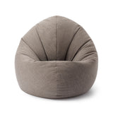LUMALAND Sitzsack Interior Line Hellgrau, runder Indoor-Sitzsack 120x80x75 cm mit 300l Füllung und leinenartigem Bezug.