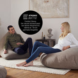 LUMALAND Sitzsack Interior Line Dunkelgrau, runder Indoor-Sitzsack mit flexibler Füllung und leinenartigem Stoff, 120x80x75 cm.