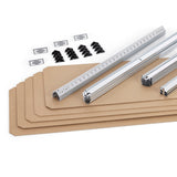 EASYmaxx 2 in 1 Schwerlastregal & Werkbank mit Metallrahmen, 5 MDF-Platten und Stecksystem zur einfachen Montage.