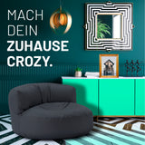 LUMALAND Sitzsack Lounge (320 L) in Stahlgrau, modern und gemütlich, ideal für In- & Outdoor, robust und pflegeleicht.