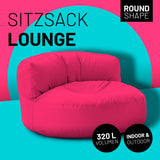 LUMALAND Sitzsack Lounge (320 L) in Pink, modern, gemütlich, langlebig, leicht transportierbar, für Innen- und Außenbereiche geeignet.