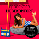 LUMALAND Sitzsack Drops (300 L) in Grau für In- & Outdoor, bequem, atmungsaktiv, robust und formanpassend für perfekten Liegekomfort.