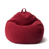 LUMALAND Comfort Line XL Sitzsack 90x110x50 cm rot mit EPS Perlenfüllung, weich, formstabil und vielseitig für Kinder und Erwachsene.