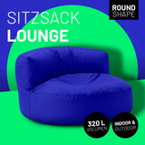 LUMALAND Sitzsack Lounge (320 L) Royalblau, bequem für Innen- & Außenbereich, langlebig, leicht, mit hochwertiger EPS-Füllung und pflegeleichtem Material.