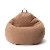 LUMALAND Comfort Line XL Sitzsack braun, 90x110x50 cm Bodenkissen mit EPS Perlenfüllung für bequemes Sitzen.