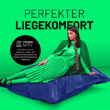 LUMALAND XXL Microvelours Sitzsack in Royal Blau, 140 x 180 cm, 380L, bequemer, stylischer Riesensitzsack für drinnen.
