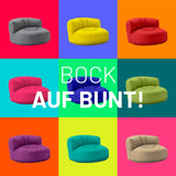 LUMALAND Sitzsack Lounge (320 L) in Türkis, modern, bequem, langlebig, outdoor- und indoorfähig, mit pflegeleichtem Material und verdecktem Reißverschluss.