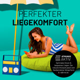 LUMALAND Sitzsack Drops (300 L) Apfelgrün mit atmungsaktivem Material für drinnen & draußen, ideal zum bequemen Liegen und Sitzen.