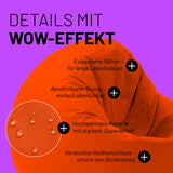 LUMALAND Sitzsack Drops (300 L) in Orange mit extrastarken Nähten, abnehmbarem Bezug und wasserabweisendem Material.