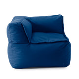 LUMALAND Sitzsack-Sofa Ecke in Navyblau, 340 L, kombiniertes modulares System mit extrastarker Füllung und abwischbarem Bezug.