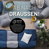 LUMALAND Sitzsack-Sofa Sessel grau, modular, wetterfest, 400 L Volumen, Outdoor geeignet, pflegeleicht mit abwischbarem Bezug.