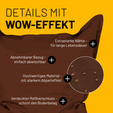 LUMALAND Sitzsack Classic XXL (380 L) braun mit wasserabweisendem Material, abnehmbarem Bezug und verdecktem Reißverschluss für drinnen & draußen.